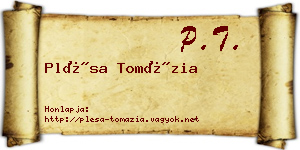 Plésa Tomázia névjegykártya
